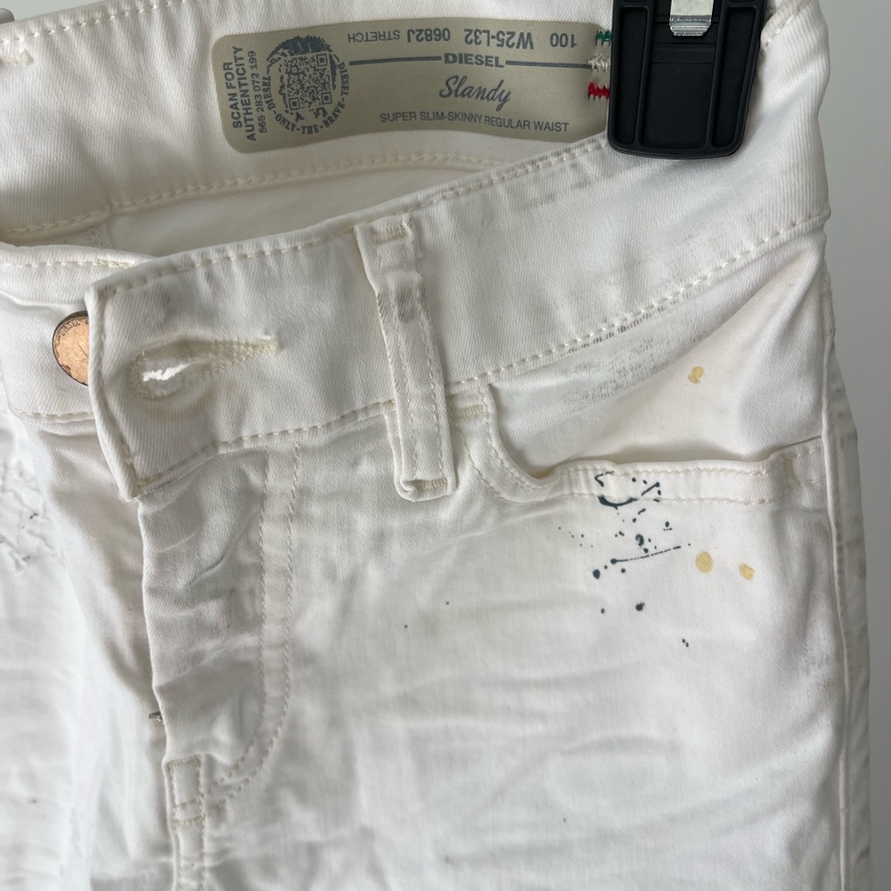 Diesel Standy White Skinny Jeans